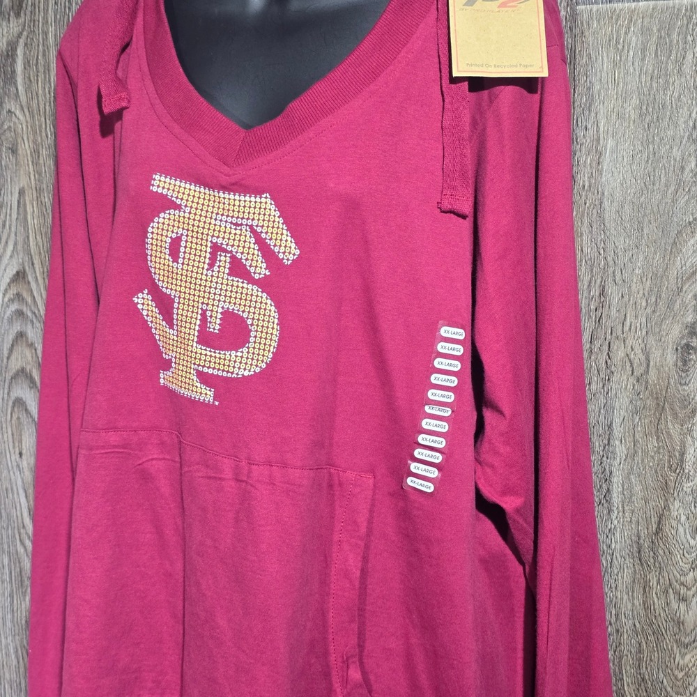 P2 Florida State Seminoles Hoodie NWT Plus Size 2XL‎ 18W-20W Maroon - Picture 10 of 12